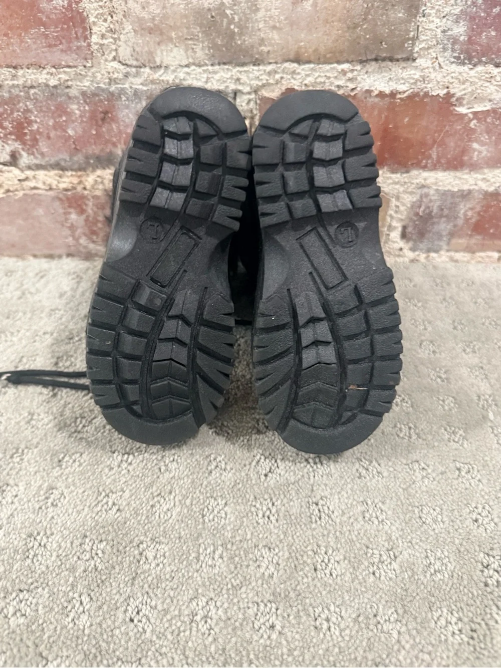 Kids Black Insulated Winter Boots with Faux Fur Trim